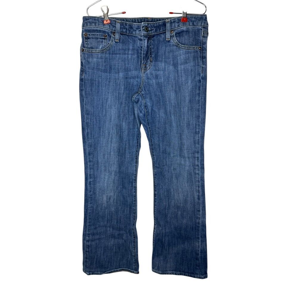 Gap Women's Jeans Flare Stretch Mid-Rise Medium Wash Denim Pants Mexico Sz. 8R